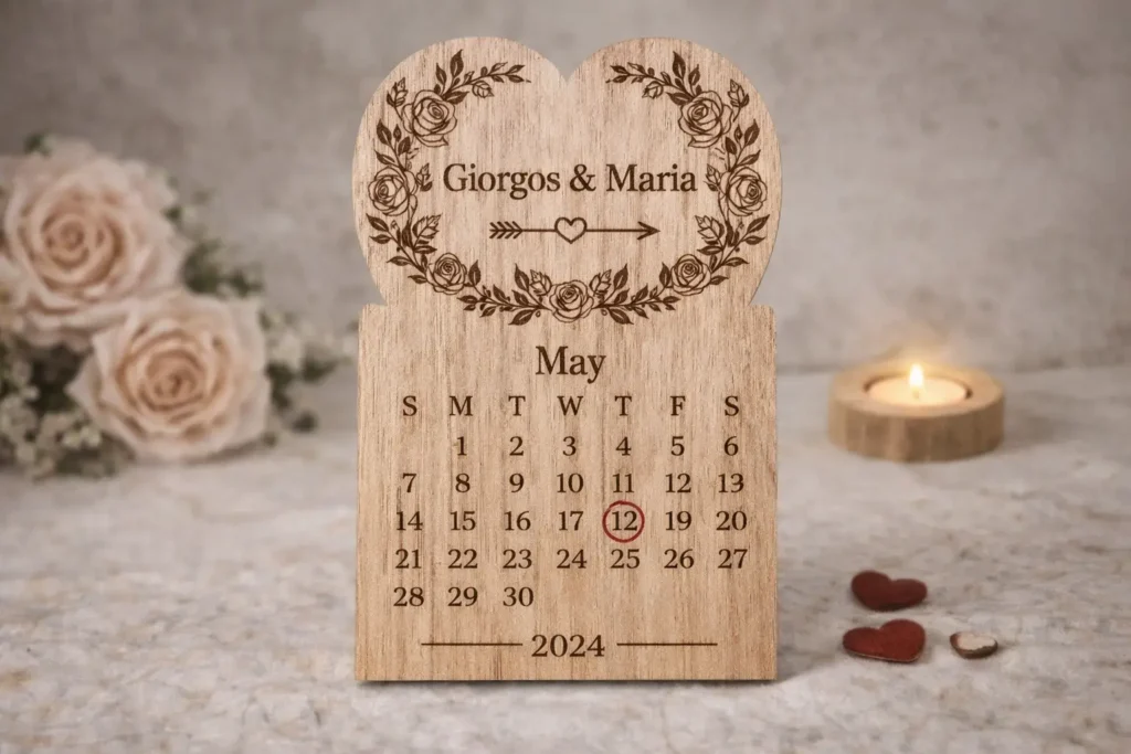 Ξύλινα ημερολόγια για σχολεία και συλλόγους