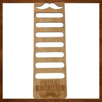 Ξύλινη κρεμάστρα για γραβάτες Proud Father ξύλινος οργανωτής πολλαπλών θέσεων
