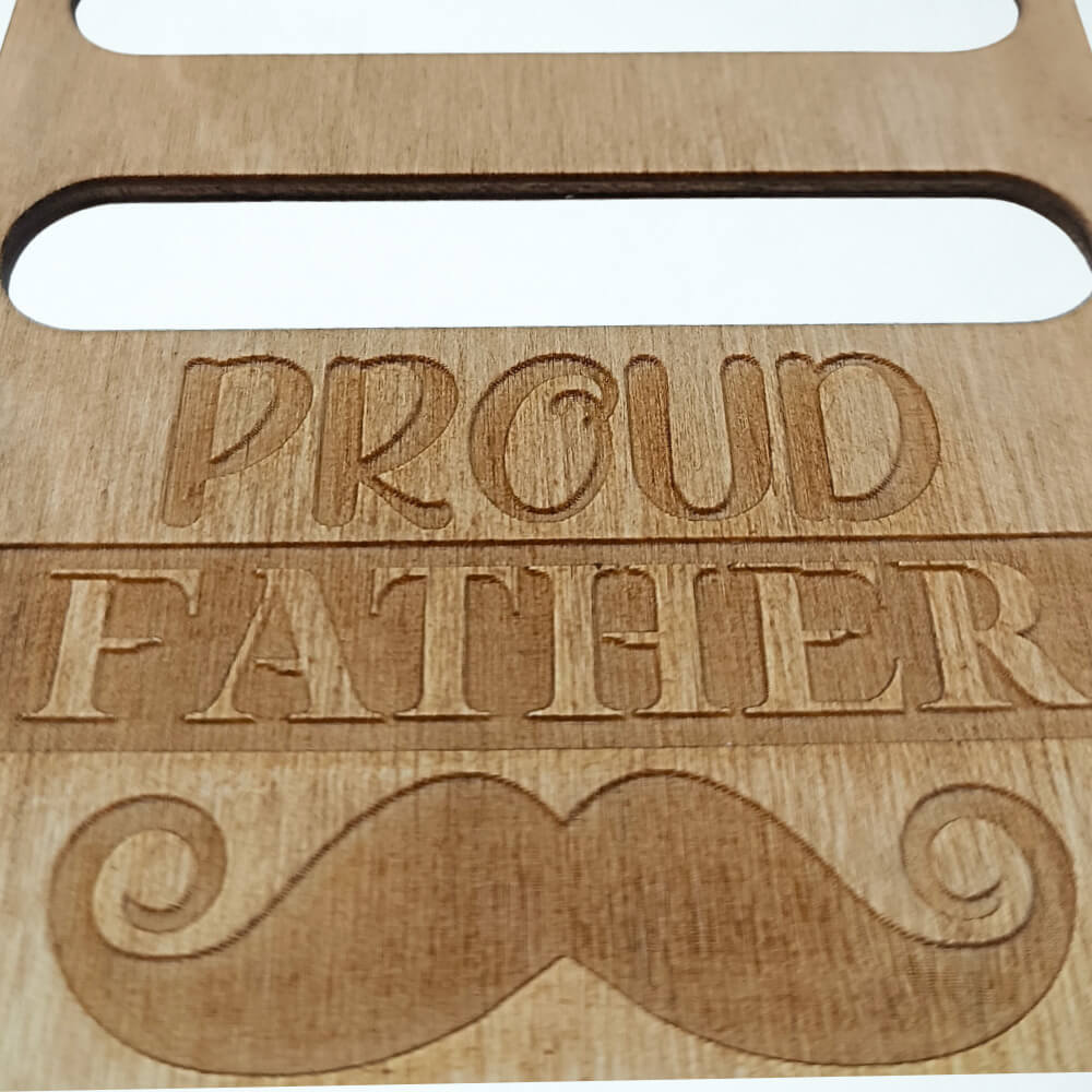 Ξύλινη κρεμάστρα για γραβάτες Proud Father ξύλινος οργανωτής πολλαπλών θέσεων