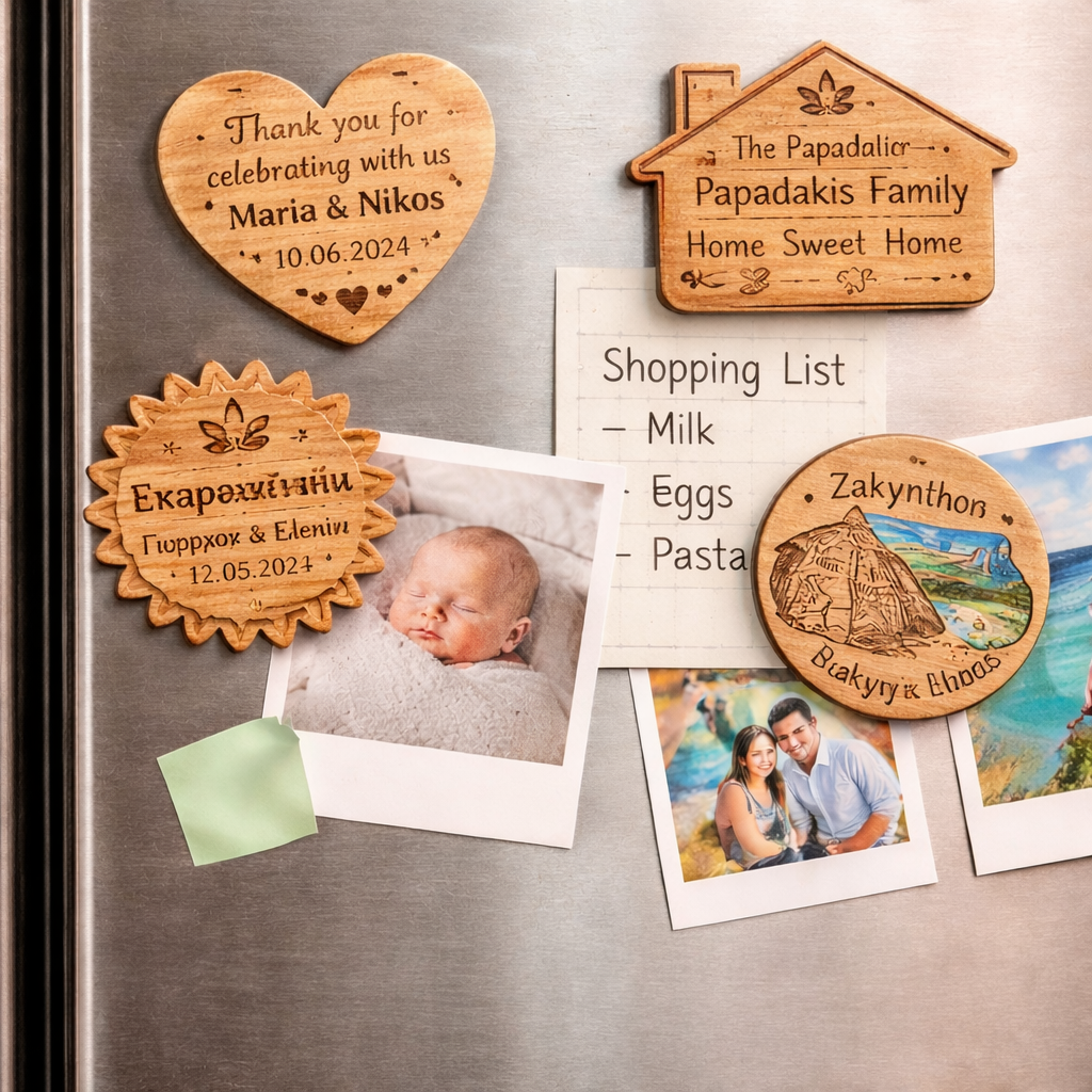 ξύλινα μαγνητάκια
