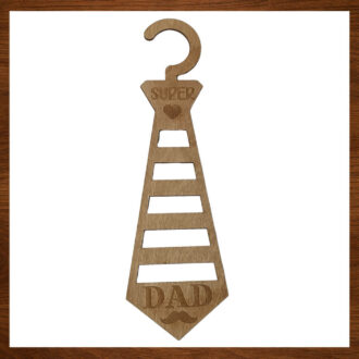 Ξύλινη κρεμάστρα για γραβάτες Super Dad δώρο για μπαμπά