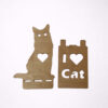 Διακοσμητική ξύλινη βάση κινητού γάτα με καρδιά