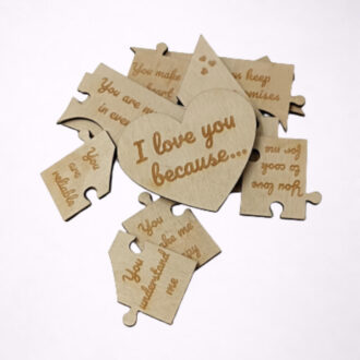 Ξύλινο puzzle καρδιά ιδανικό για επέτειο και Αγίου Βαλεντίνου