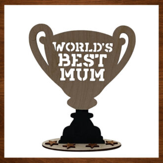 Ξύλινο διακοσμητικό κύπελλο World’s Best Mum