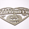 Ξύλινο διακοσμητικό Halloween με κολοκύθα και νυχτερίδα