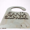 Χριστουγεννιάτικο κρεμαστό πόρτας με Άγιο Βασίλη από ξύλο