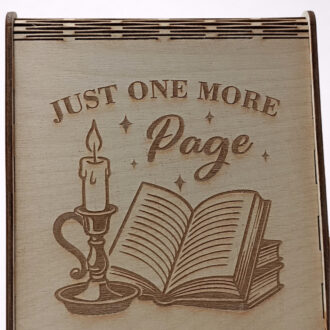 Ξύλινη βάση βιβλίου με θέση για κούπα Just One More Page