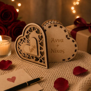 Ξύλινο κουτί δώρου LOVE για ζευγάρι