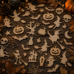 Ξύλινα στοιχεία για DIY Halloween κατασκευές