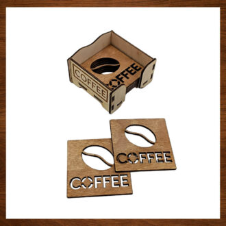 Ξύλινα σουβέρ καφέ με βάση Coffee