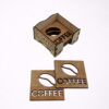 Ξύλινο σετ σουβέρ Coffee για τραπέζι