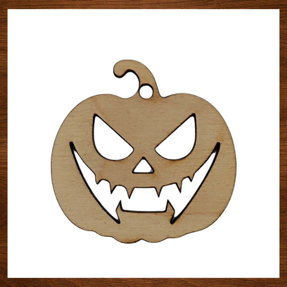 Ξύλινο στοιχείο κολοκύθα για Halloween κατασκευές