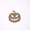 Ξύλινη Κολοκύθα Halloween με Τρομακτικό Πρόσωπο