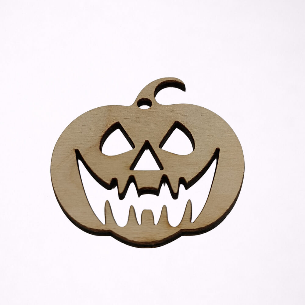 Ξύλινο στοιχείο κολοκύθα για Halloween κατασκευές