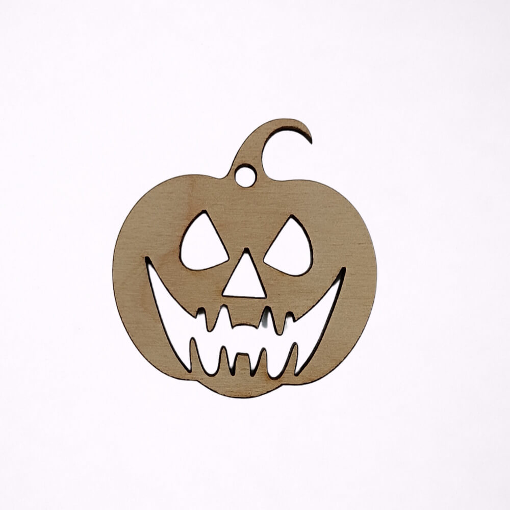 Ξύλινο στοιχείο κολοκύθα για Halloween κατασκευές