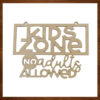 Ξύλινη Πινακίδα Παιδικού Δωματίου Kids Zone
