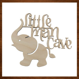 Ξύλινο Διακοσμητικό Ελεφαντάκι Little Man Cave