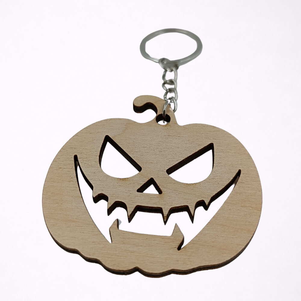 Halloween ξύλινο μπρελόκ κολοκύθα σε διαφορετικά σχέδια