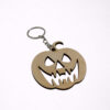 Ξύλινη κολοκύθα Halloween μπρελόκ με μεταλλικό κρίκο