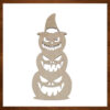 Ξύλινο Στοιχείο Halloween με Κολοκύθες